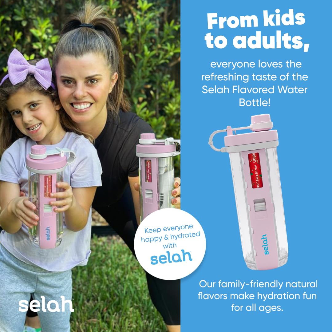 Selah Sugar-Free Vitamin Water Bottle - 20oz with Flavor Pods for Energy & Sports Drinks