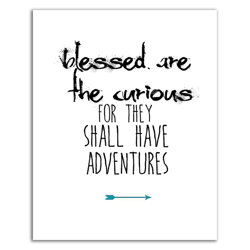 Blessed Are the Curious by Jan Weiss - Premium Canvas Art Print Ready to Hang - Perfect for Living Room, Bedroom & Office Wall Decor