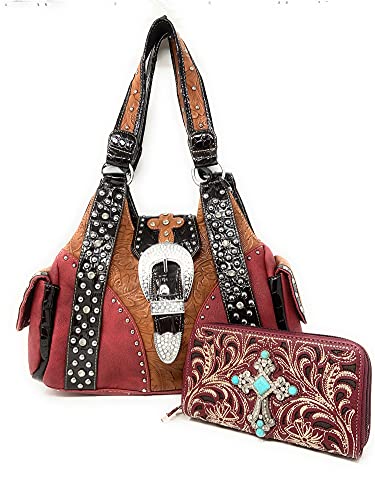 Tan Cross Buckle Set