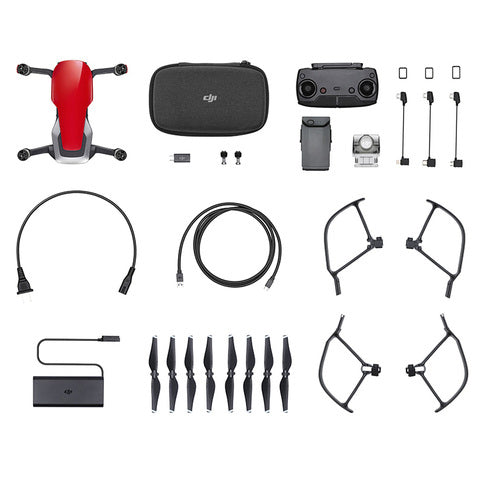 DJI Mavic Air 2 Fly More Combo Drone with 4K Camera - 34 Min Flight Time, 10km HD Transmission, Foldable & Portable (Flame Red) - Perfect for Aerial Photography, Travel Adventures & Outdoor Exploration