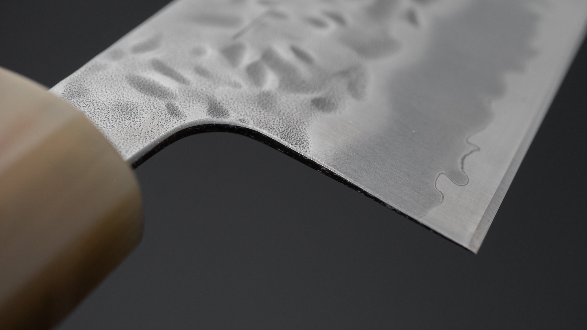 Hitohira Futana White #1 Migaki Tsuchime Santoku Knife 170mm - Japanese Chef Knife with Ebony Wood Handle - Perfect for Slicing, Dicing & Chopping Vegetables, Meat & Fish