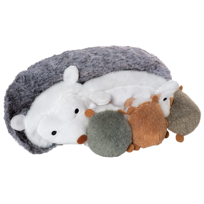Manhattan Toy Nursing Pets - Interactive Plush Hedgehog Toy for Kids, Stuffed Animal with Feeding Accessories | Perfect for Pretend Play, Gift for Toddlers & Preschoolers