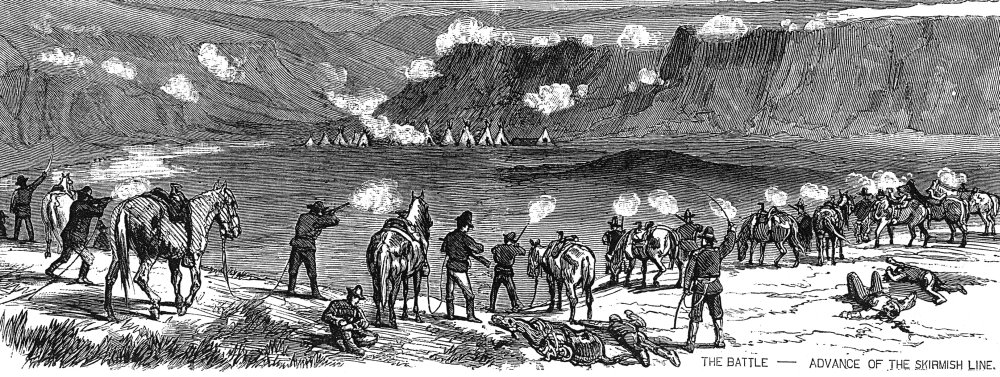 Chief Joseph Nez Perce Native American Chief - Historic 1877 US Army Battle Scene for History Enthusiasts