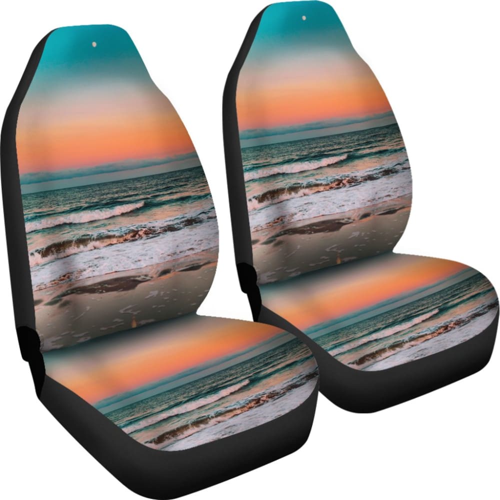 Stylish Sunset Beach Car Seat Covers - Waterproof & UV Protection for Cars, SUVs, Trucks | Perfect for Summer Road Trips & Coastal Adventures