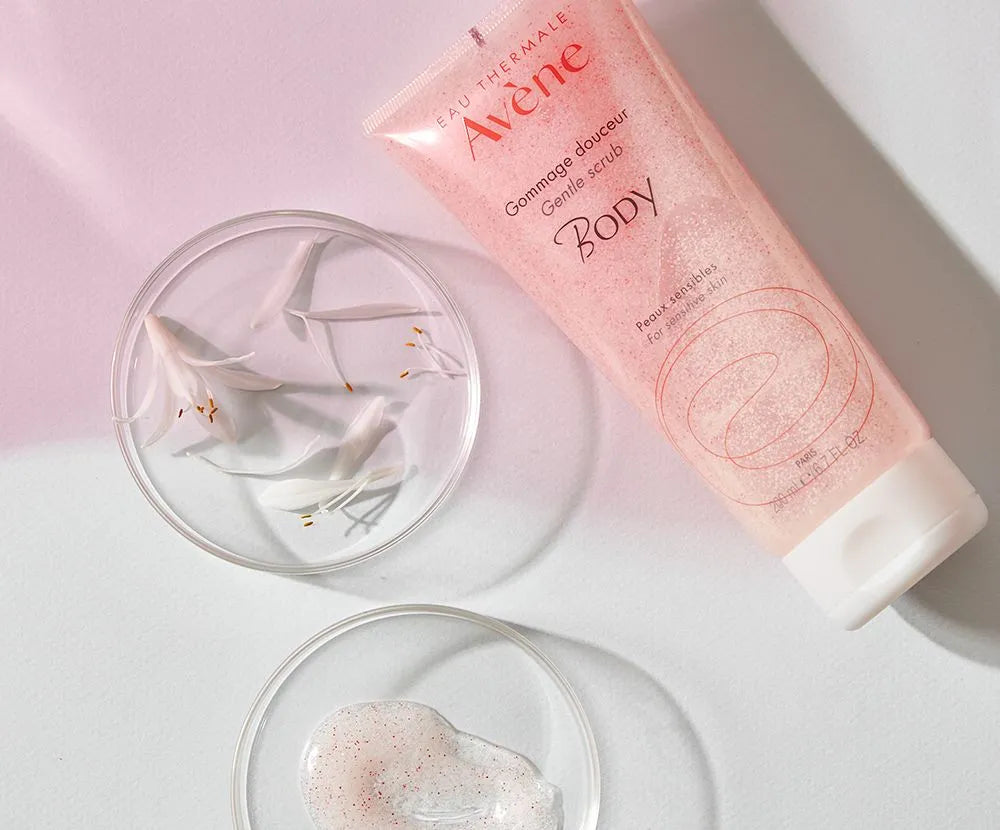 Avene Gentle Body Scrub - Soothing Exfoliator for Sensitive Skin | Hydrating & Fragrance-Free | Perfect for Dry Skin Care & Post-Waxing Treatment