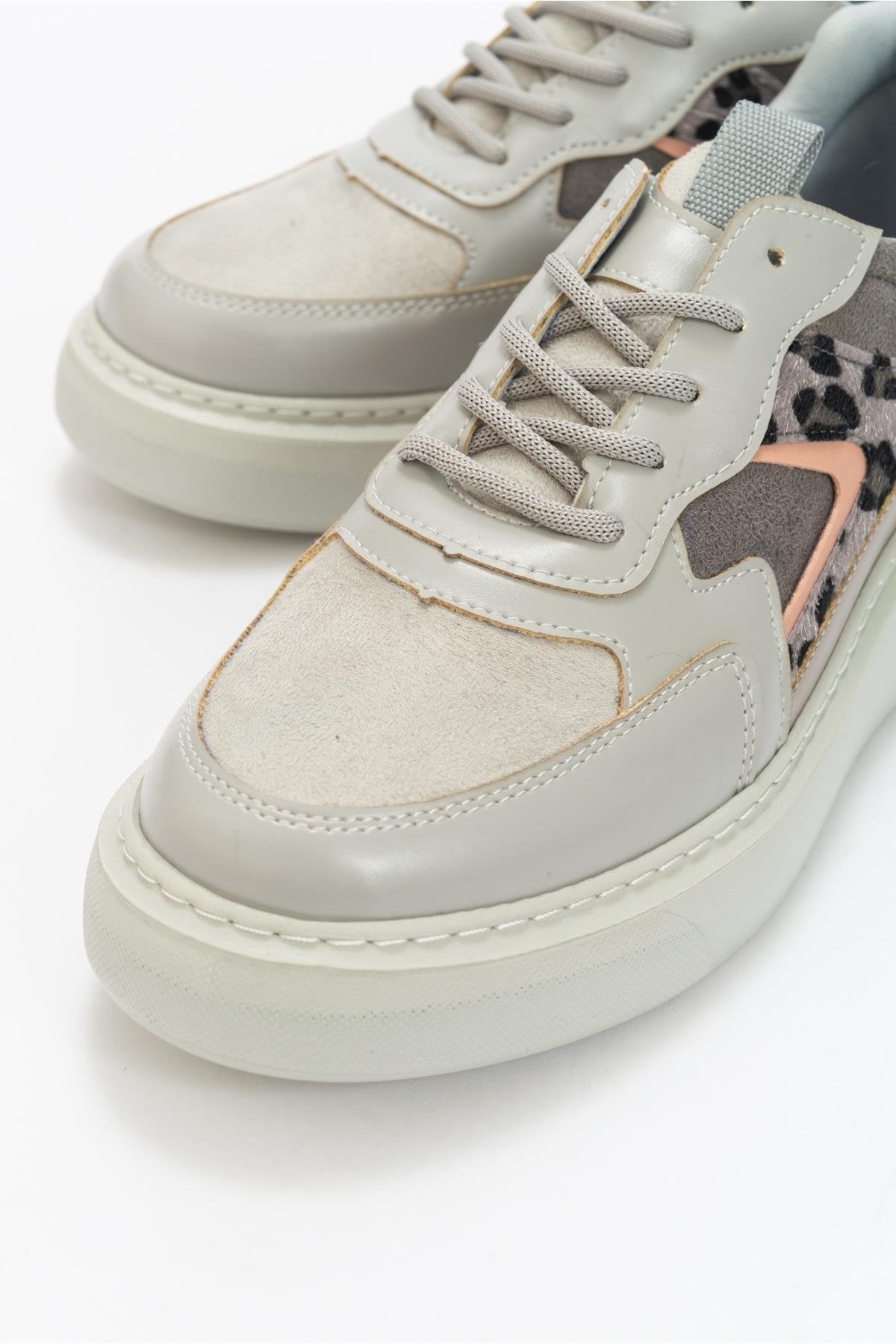 Ida Grey Platform Sneakers for Women - Trendy Chunky White Sneakers with Arch Support | Perfect for Casual Wear, Street Style & Everyday Comfort