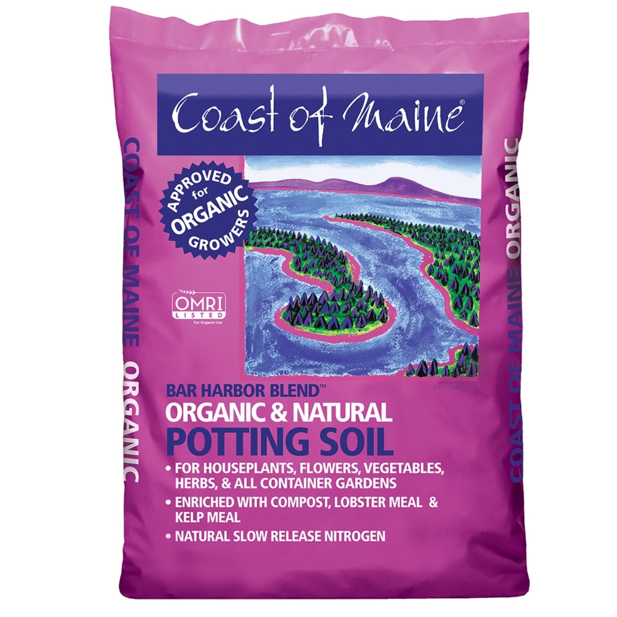 Coast of Maine Bar Harbor Blend Organic Potting Soil - 2 cu ft (Pack of 4) for Houseplants, Flowers, Vegetables & Herbs | Perfect for Indoor/Outdoor Container Gardening & Raised Beds