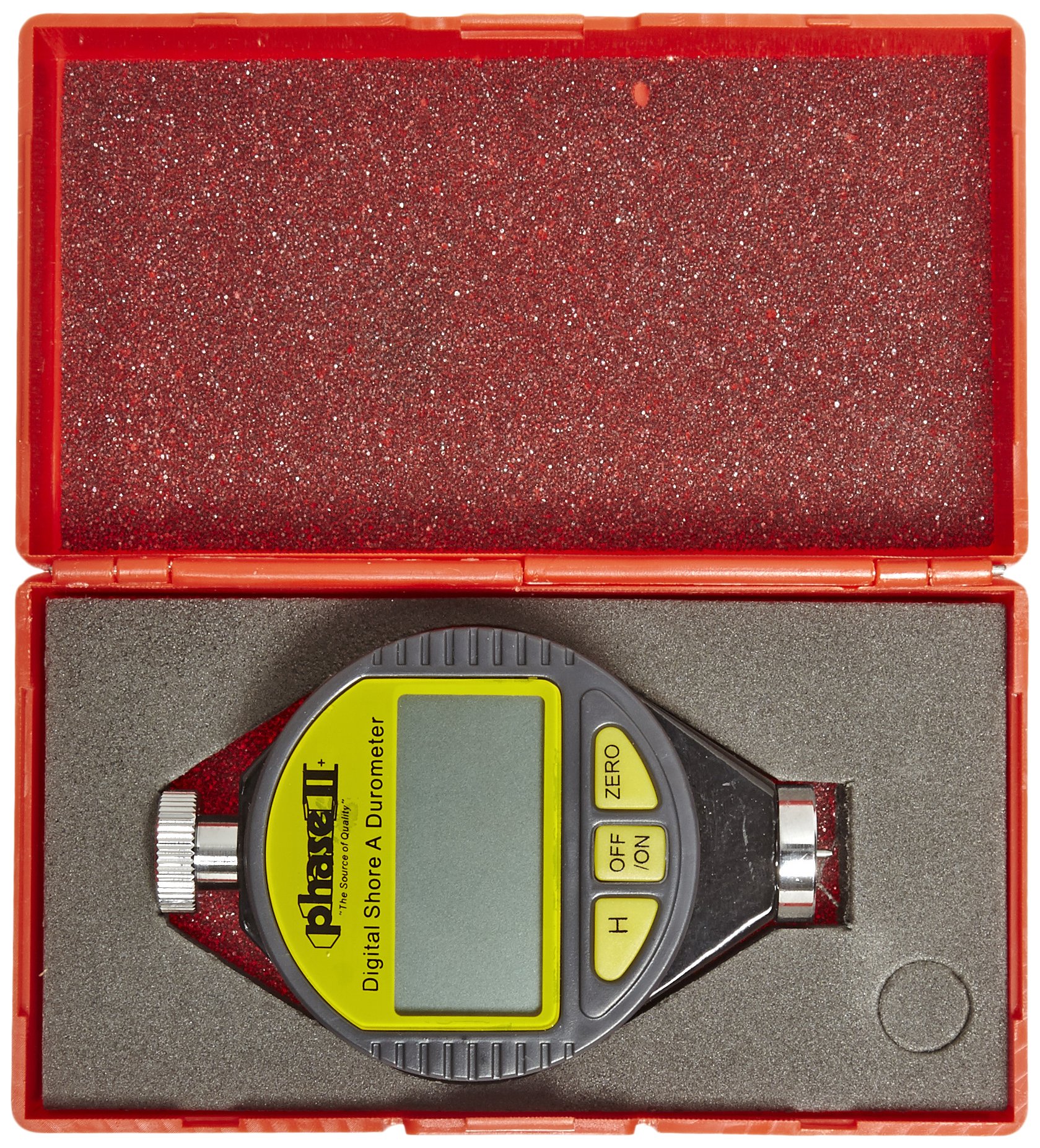 Phase II PHT-960 Digital Durometer - Shore A Scale 0-100HA Hardness Tester for Rubber, Plastic & Foam - Perfect for Quality Control in Manufacturing & Laboratories