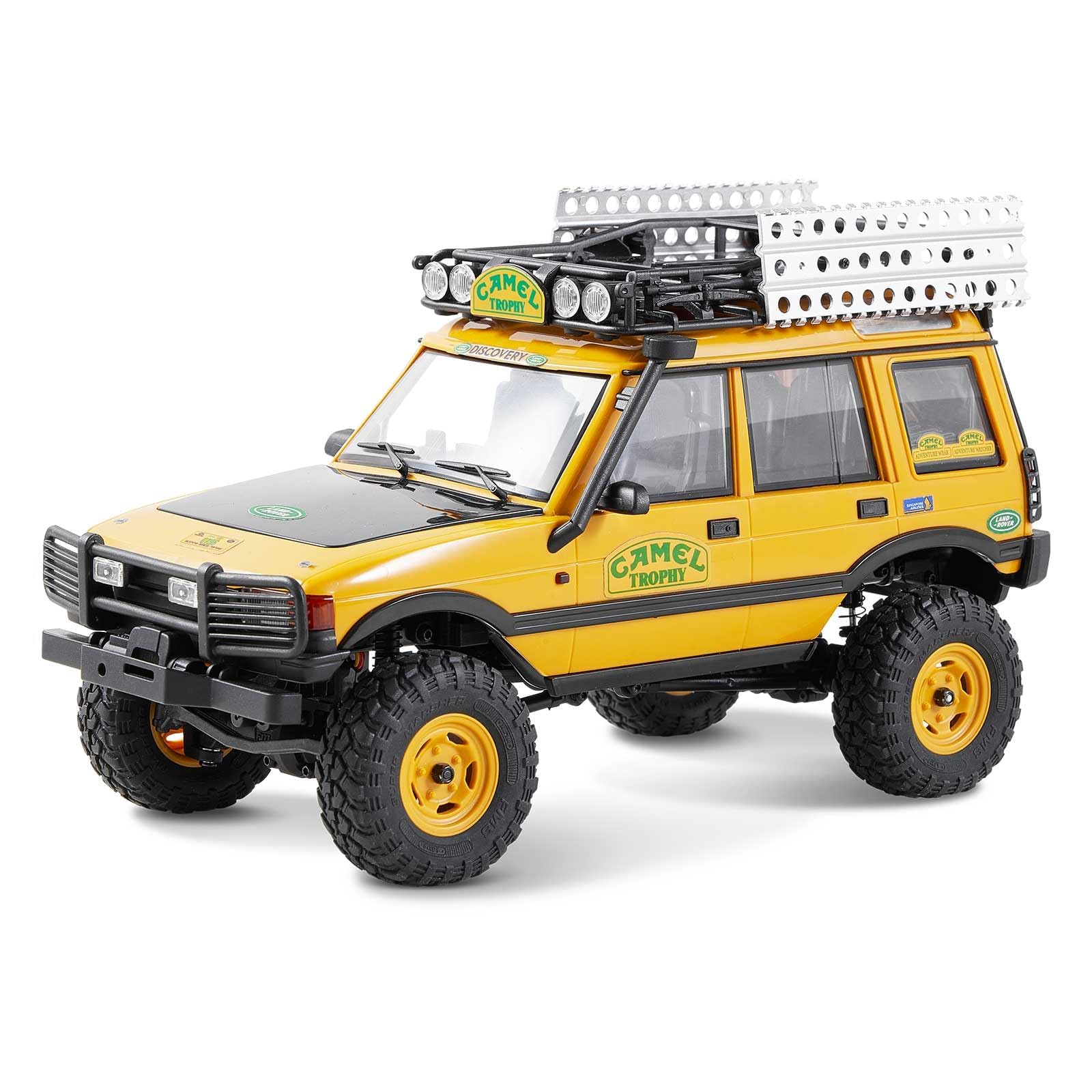 1/24 Scale FMS FCX24M RC Rock Crawler - Land Rover Discovery Off-Road Remote Control Car with 2.4Ghz, LED Lights, Speed Switch & Accessory Packs | Hobby Grade RC Truck for Adults | Trail Crawling, Backyard Adventure & Off-Road Racing