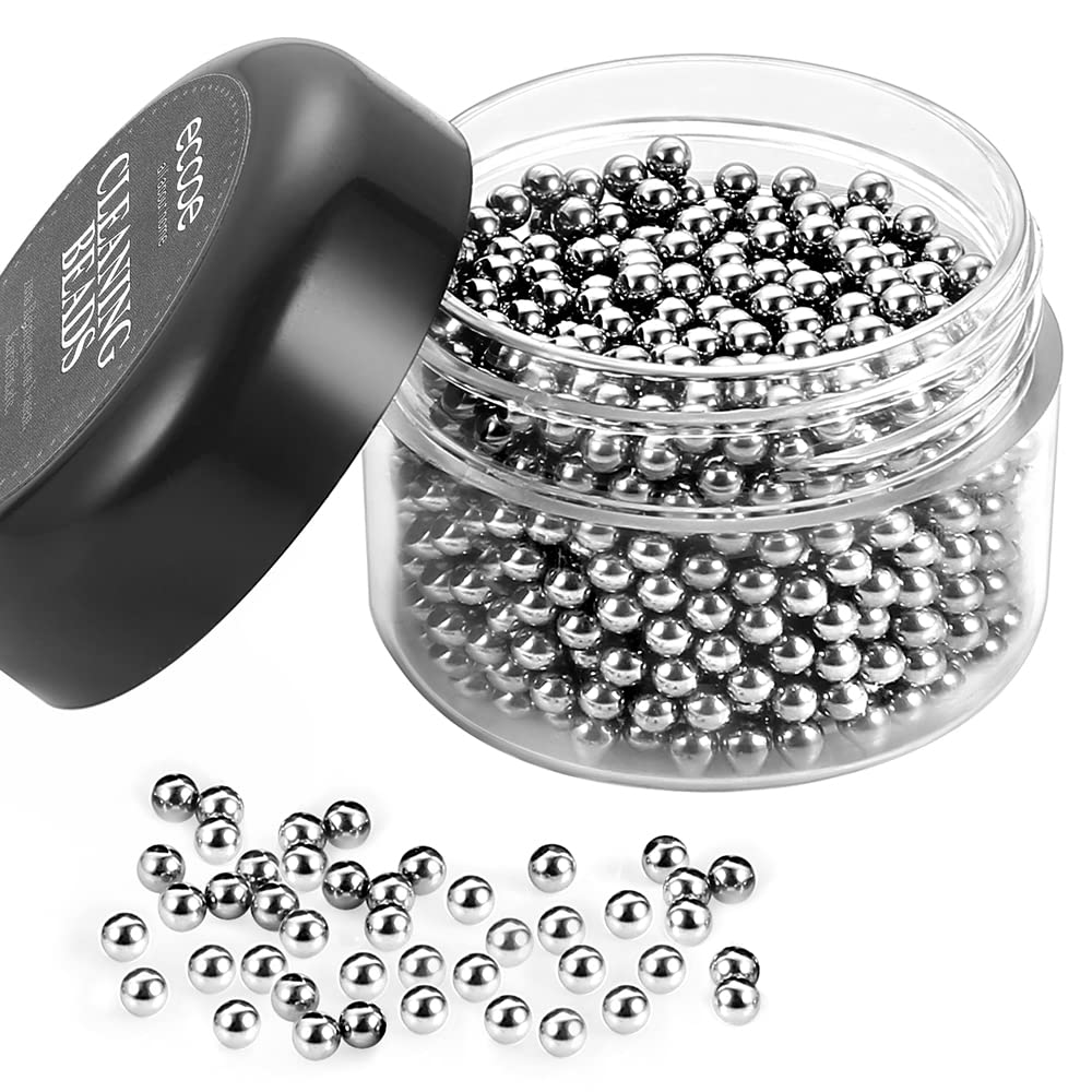 Ecooe 1000pcs Reusable Metal Cleaning Beads for Wine Decanter & Glass Bottles - Stainless Steel Cleaning Balls for Home Bar & Kitchen