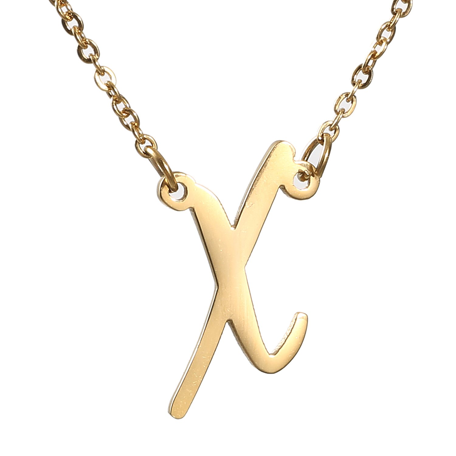AOLO 14K Gold Plated Initial Necklace for Women - Tiny Letter Charm Personalized Jewelry Gift for Her - Perfect for Birthdays, Anniversaries & Everyday Wear