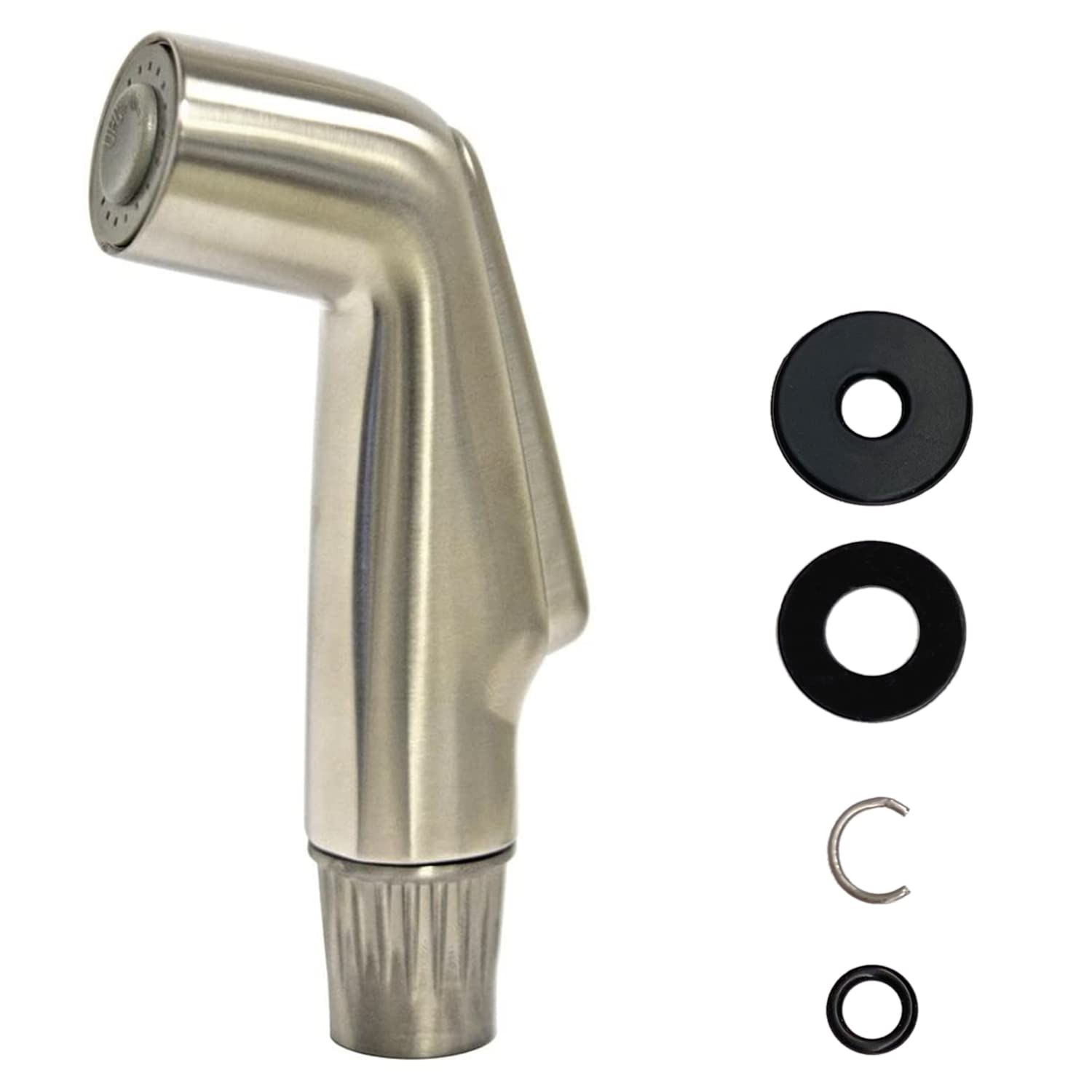 Kitchen Sink Side Spray Head - Brushed Nickel Sink Sprayer Attachment | Pull Out Faucet Sprayer Replacement for Easy Dishwashing & Cleaning