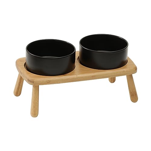 Double Bowl + Chair Stand - Black