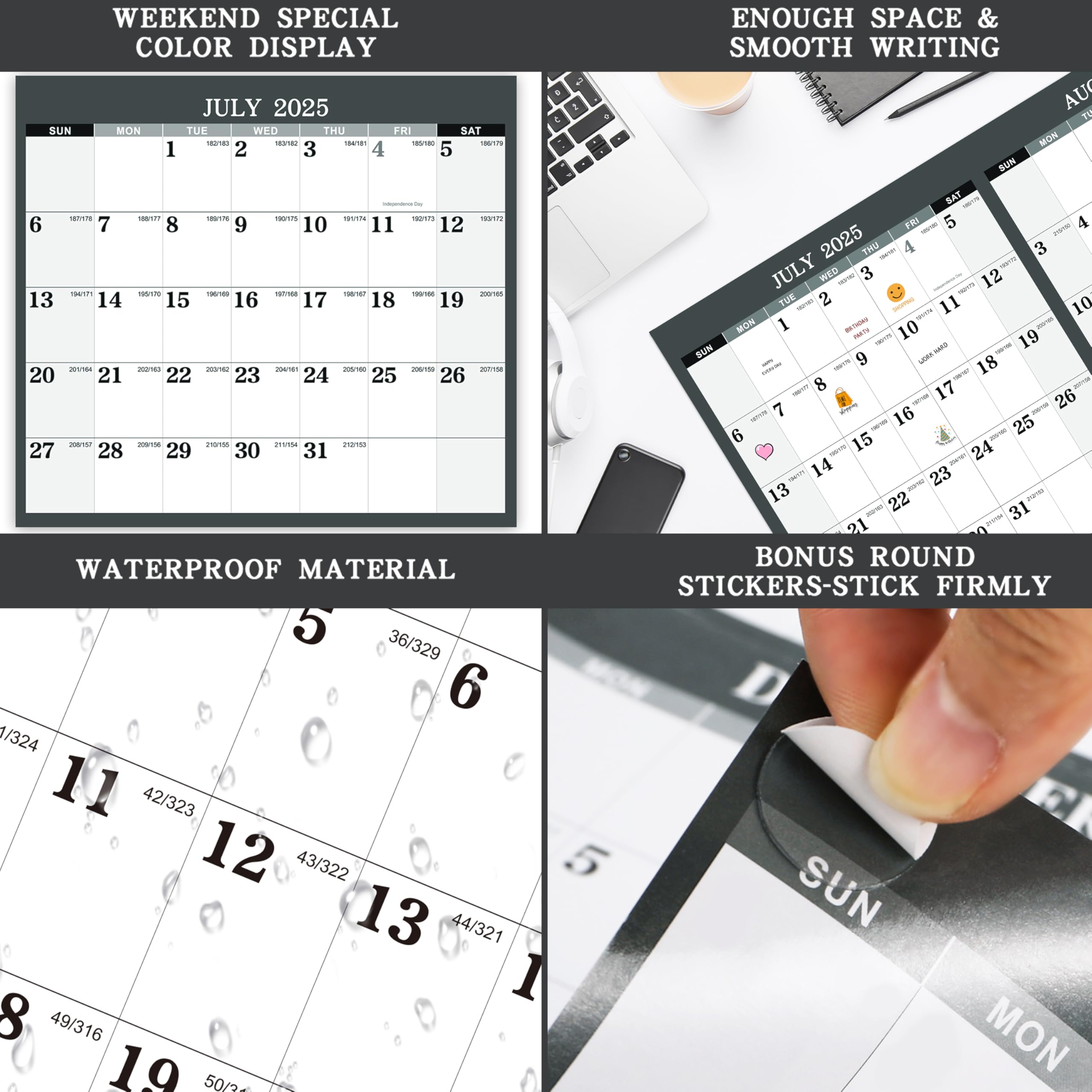 2025-2026 Dry Erase Wall Calendar - Large 34.6