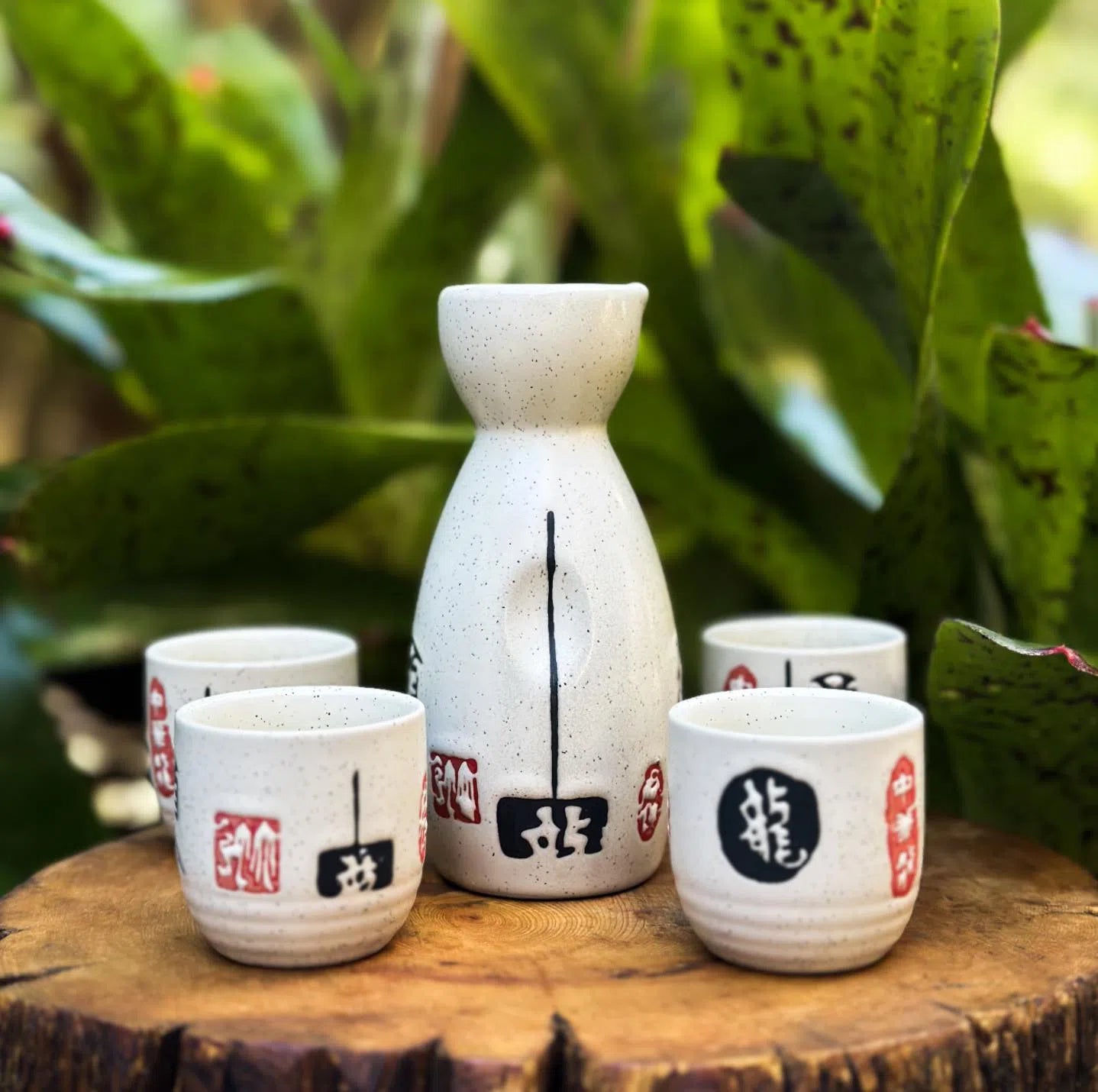 Premium Traditional Japanese Ceramic Sake Set - Authentic Sake Cups & Flask Gift Set for Home, Restaurant & Japanese Tea Ceremony Use