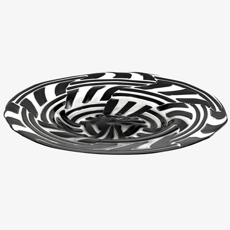 Intarsio Clear/Nere Tray - Elegant Serving Tray for Dining, Bathroom & Home Decor | Modern Acrylic Organizer for Jewelry, Keys & Essentials