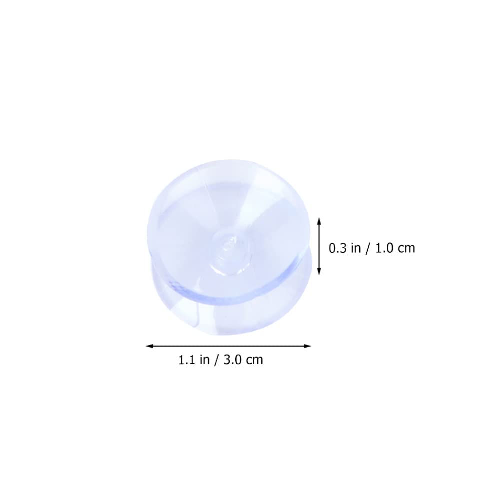 POPETPOP 50pcs Double-Sided Suction Cups - Strong Adhesive Glass Sucker Pads for Table, Window, Mirror - Ideal for Organizing Bathroom, Kitchen & Office Accessories