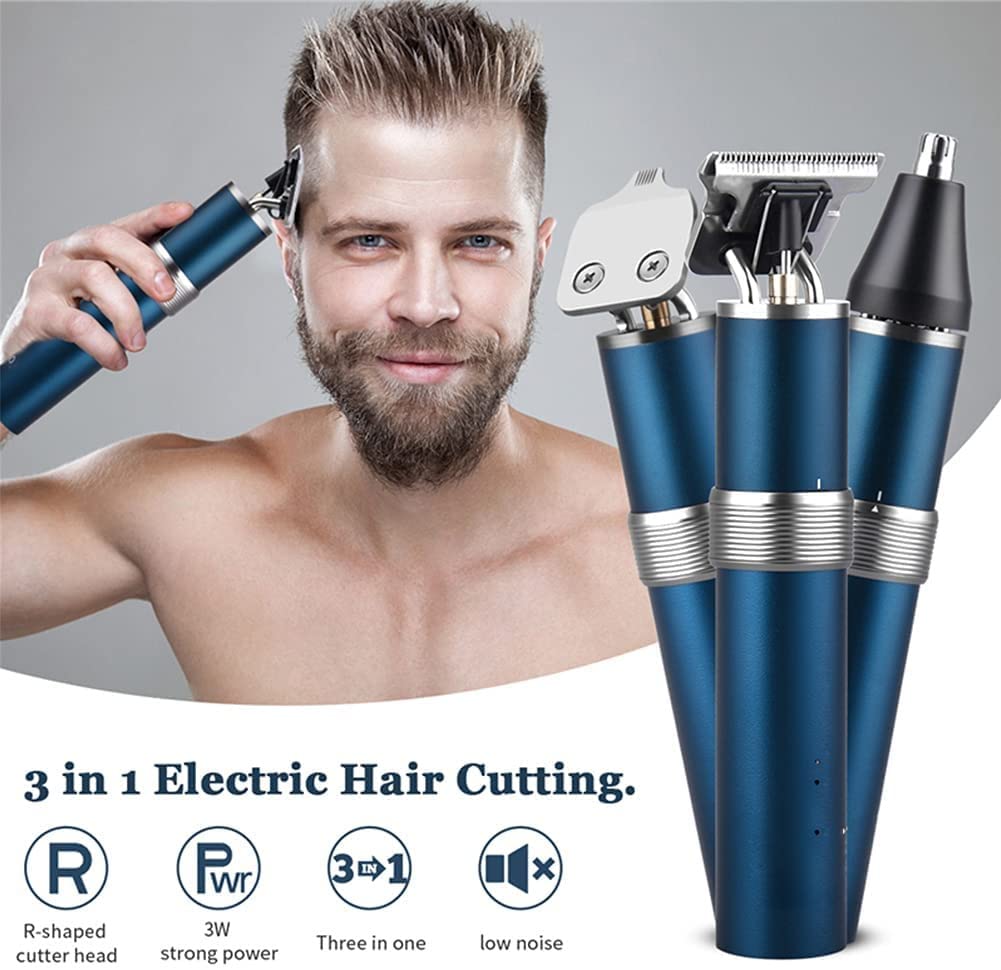 Professional Painless Ear & Nose Hair Trimmer for Men and Women - Battery Operated Eyebrow & Facial Hair Clipper with IPX7 Waterproof & Dual Edge Blades - Perfect for Travel, Home Use, and Personal Grooming