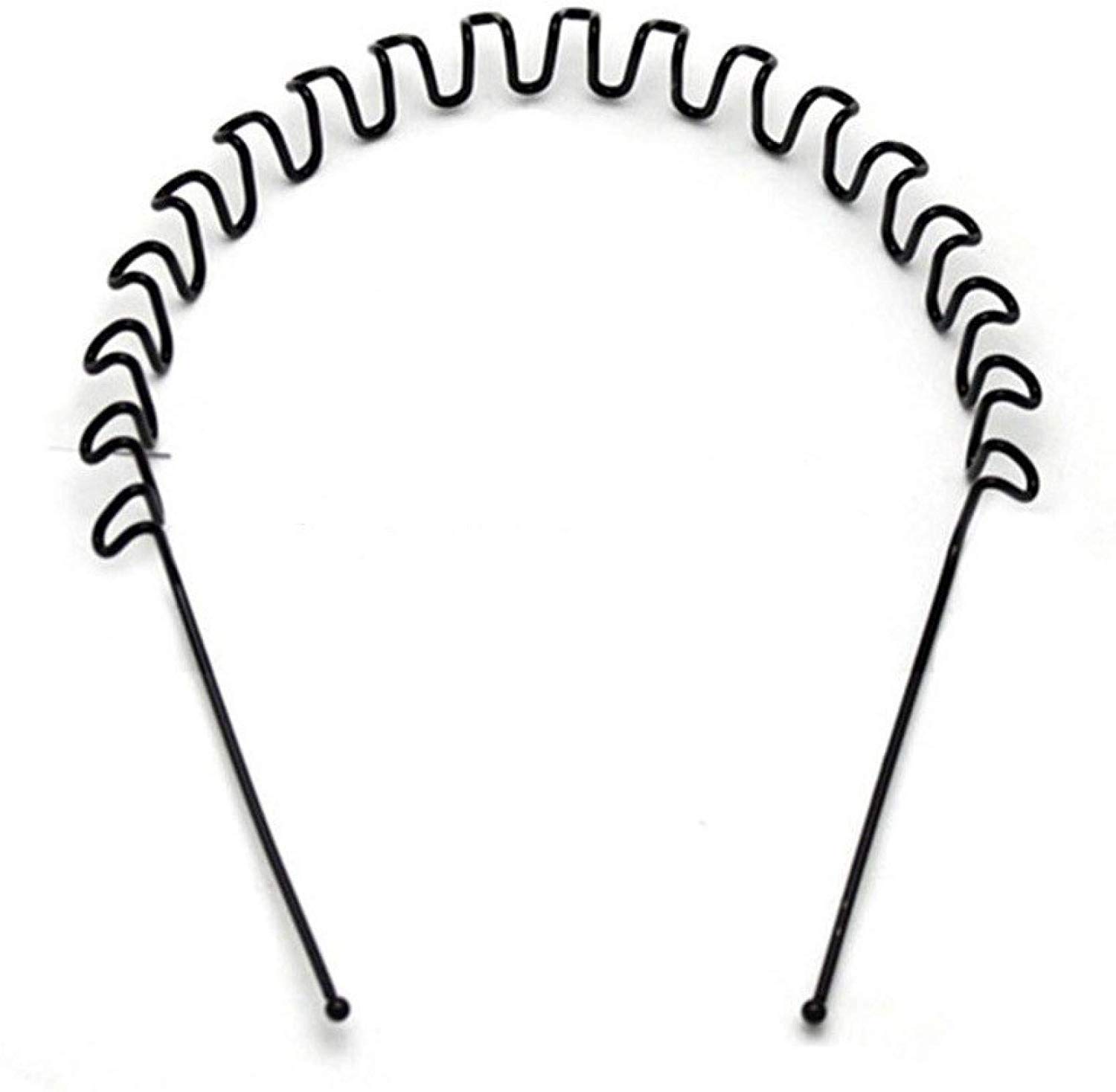 Aairaa Zig Zag Wavy Headband for Men & Women - Black Hair Accessory for Stylish Hair Styling | Perfect for Workouts, Sports & Fashion Everyday Wear