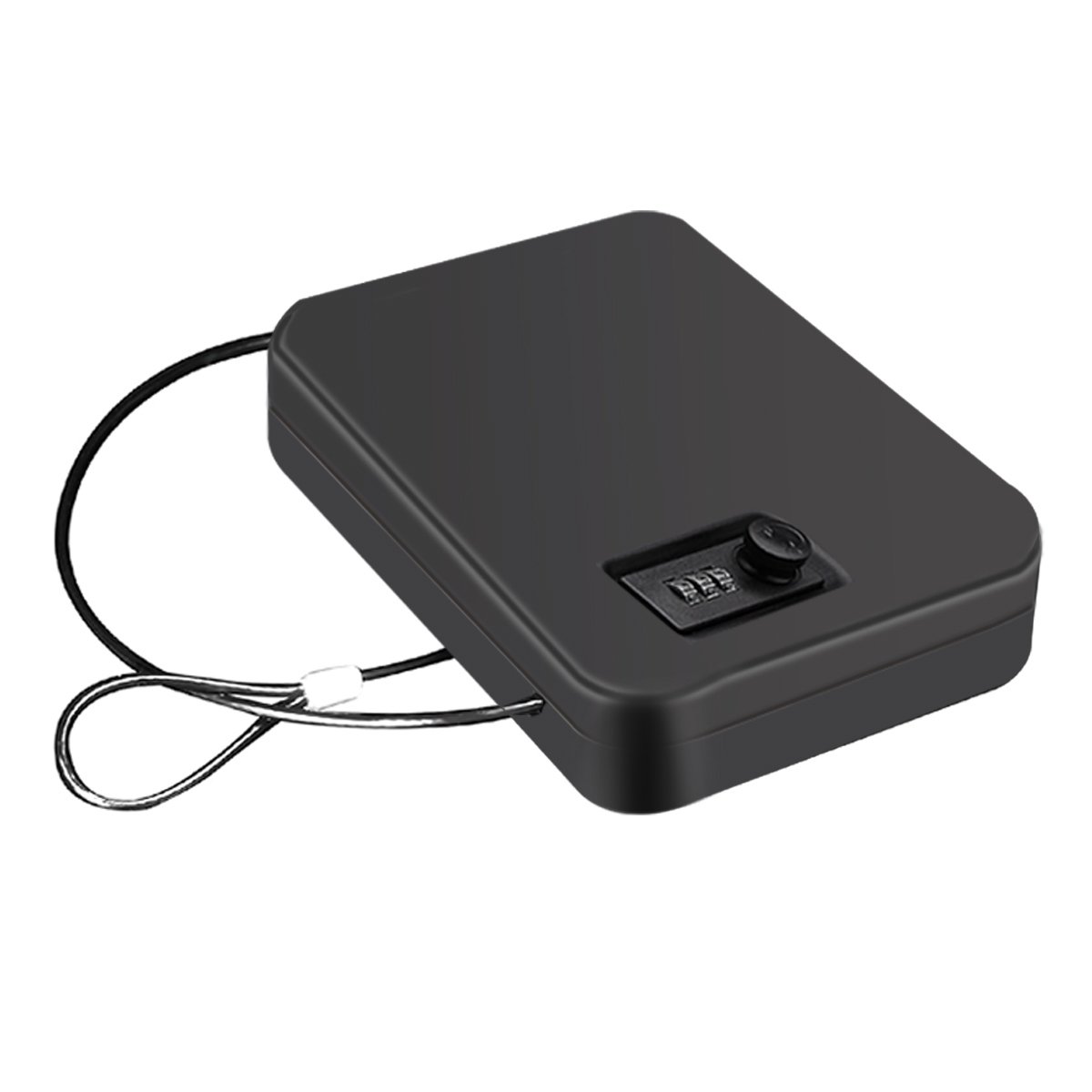 Portable Pistol Safe for Travel & Car - Compact Handgun Lock Box with Secure Key Entry | Ideal for Home, Vehicle & Personal Protection