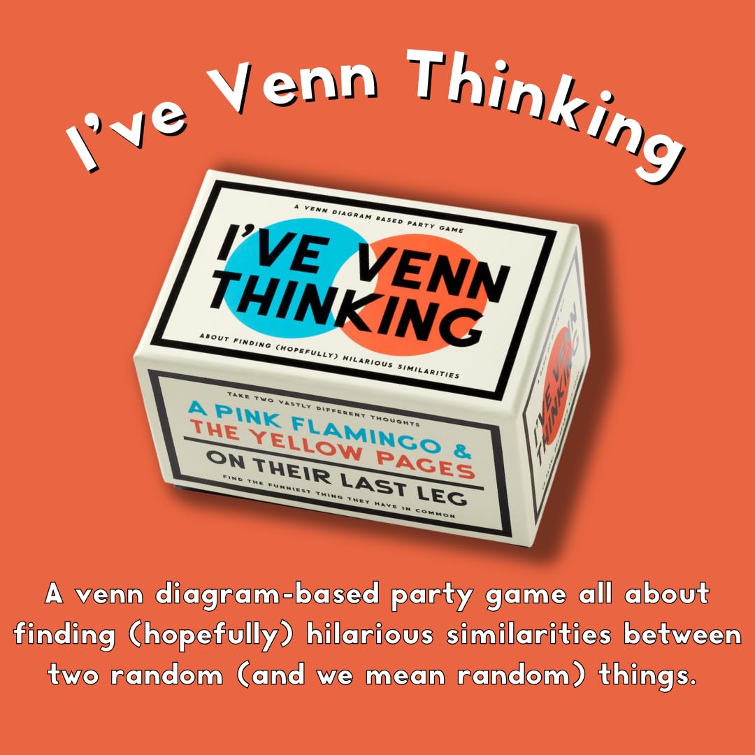 Brass Monkey Venn Thinking Card Game - Hilarious Party Game for Adults & Teens 13+ | Find Funny Common Things from Unexpected Pairings | Perfect for Game Nights, Family Gatherings & Icebreaker Activities