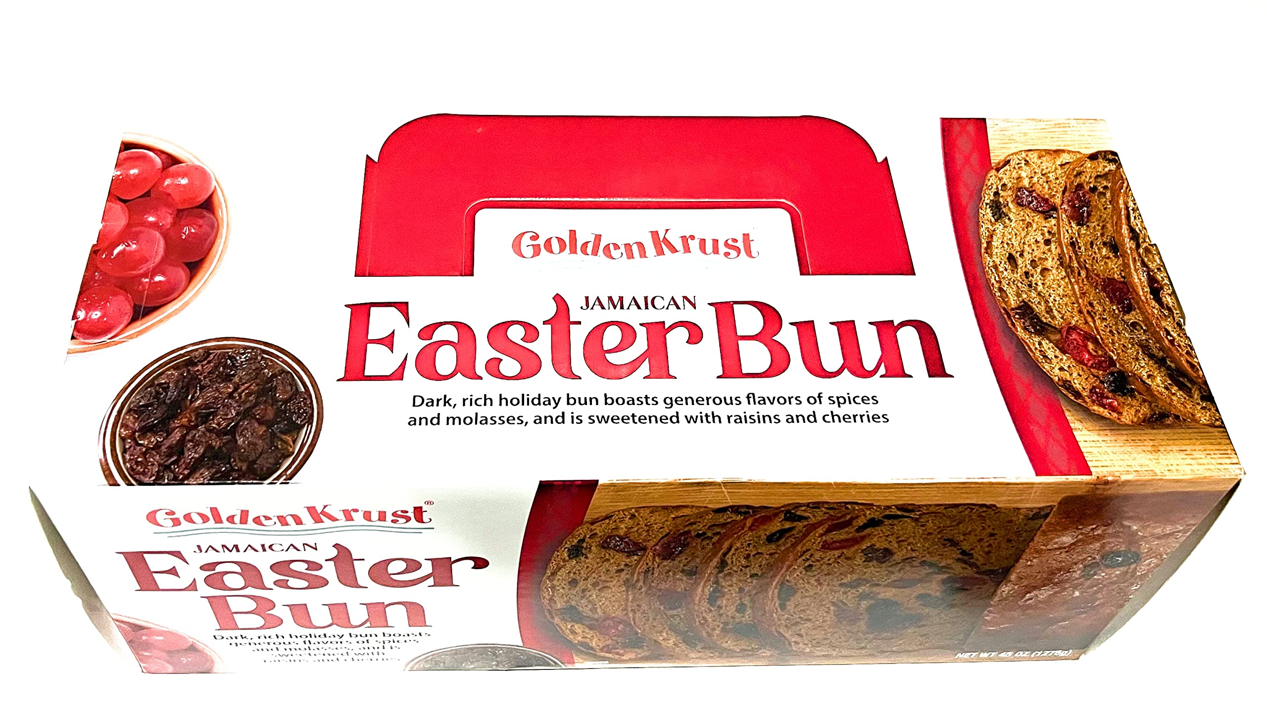 Golden Krust Fruity Easter Bun 4lb (48 Oz) - Best Tasting & Juiciest Easter Bread - Perfect for Easter Celebrations, Holiday Gatherings & Gift Giving