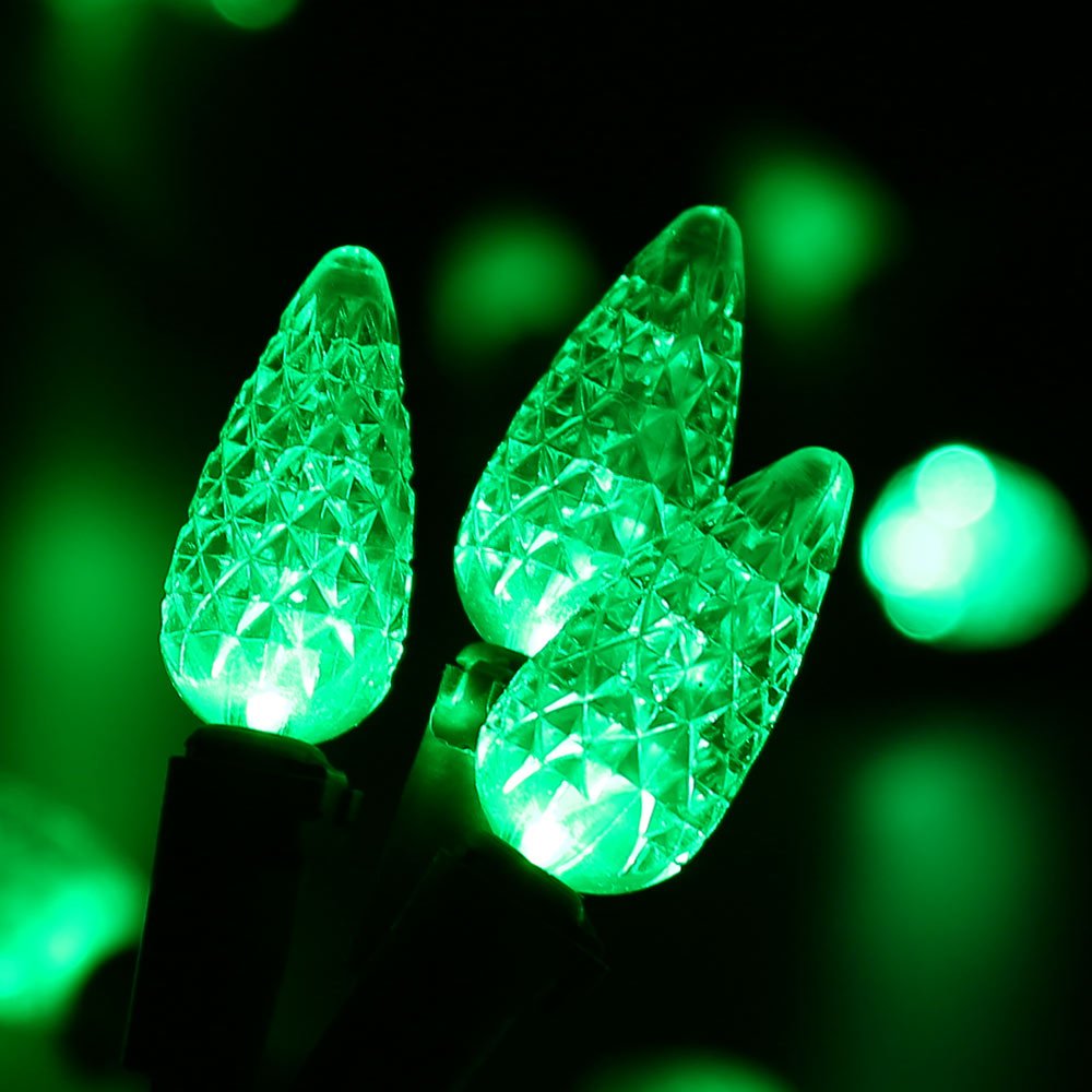 Brizled C5 Green Christmas Lights - 100 LED 33ft Outdoor String Lights, Connectable 120V UL Certified for Christmas Tree, Halloween & Party Decorations | Perfect for Roof, Room, Yard & Holiday Events