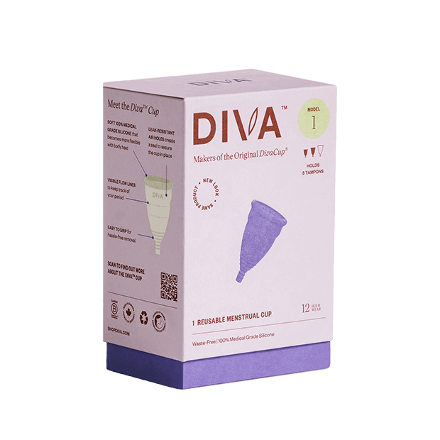 DIVA™ Cup Model 1 - Reusable Menstrual Cup for Women | Comfortable, Eco-Friendly Period Protection | Ideal for Active Lifestyles, Travel & Overnight Use