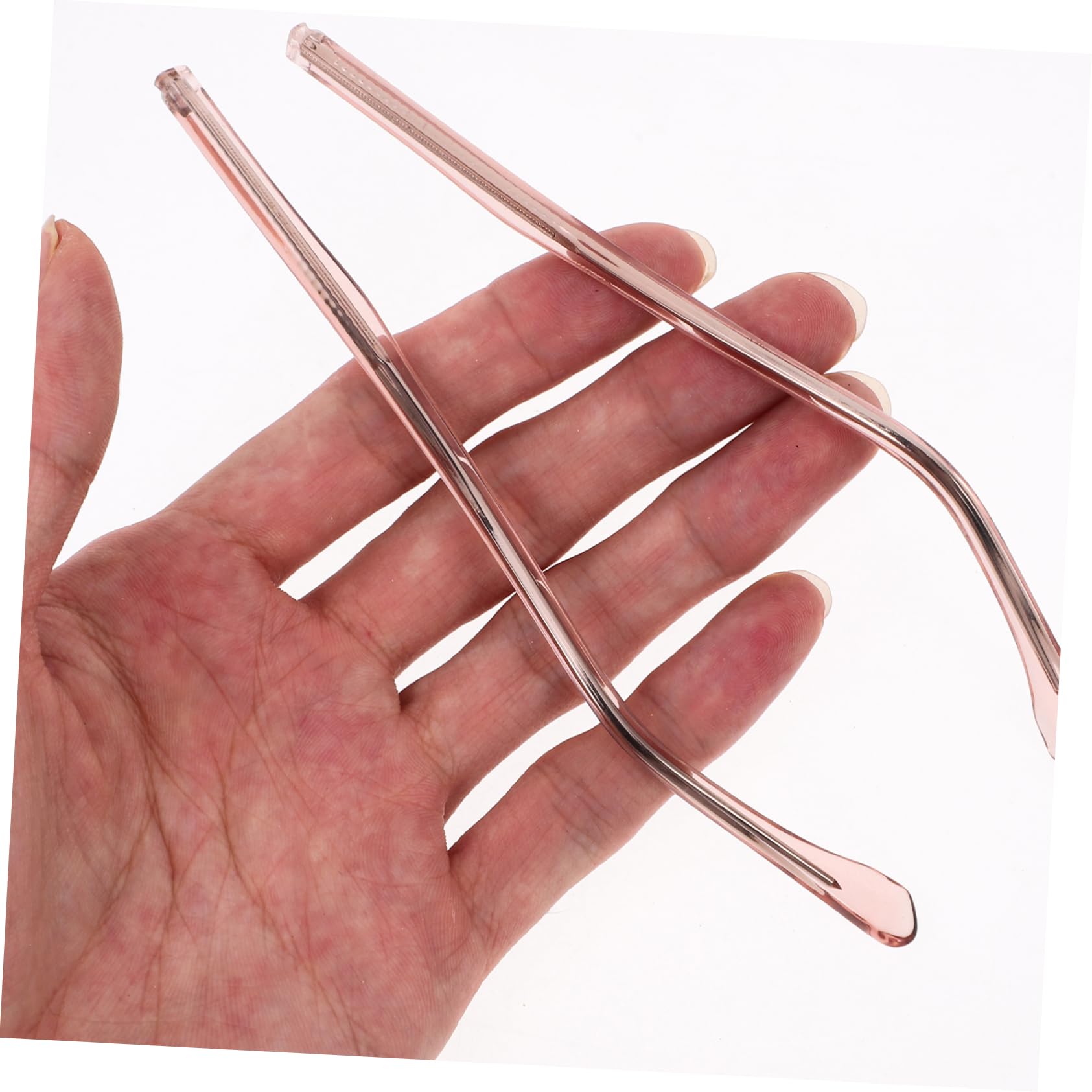 STOBOK Rose Gold Metal Glasses Repair Kit - 1 Pair of Glasses Accessories for Broken Frames, Nose Pads & Screws - Perfect for Eyeglass, Sunglass & Reading Glass Fix at Home or Travel