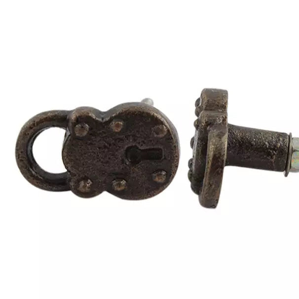 Vintage Antique Iron Door Lock Knob - Classic Home Decor for Doors, Cabinets & Furniture Restoration Projects