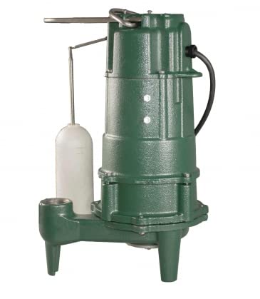 Zoeller 807-0001 Shark Model 807 1 HP 115V Residential Grinder Pump - Heavy Duty Sewage Pump for Basement, Bathroom & Laundry Room Waste Removal