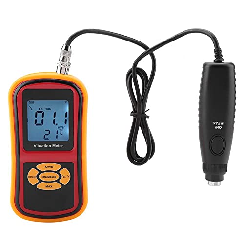 Portable Digital Vibration Meter with Dual Probes - LCD Display for Mechanical Equipment, HVAC Systems & Industrial Fans - Perfect for Machinery Maintenance & Vibration Analysis
