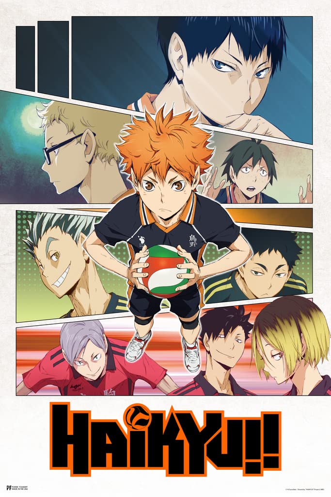 Haikyuu Season 2 Anime Poster - Japanese Manga Wall Art Print 12x18 | Karasuno Volleyball Decor for Bedroom, Game Room & Anime Fans | Officially Licensed Crunchyroll Merch