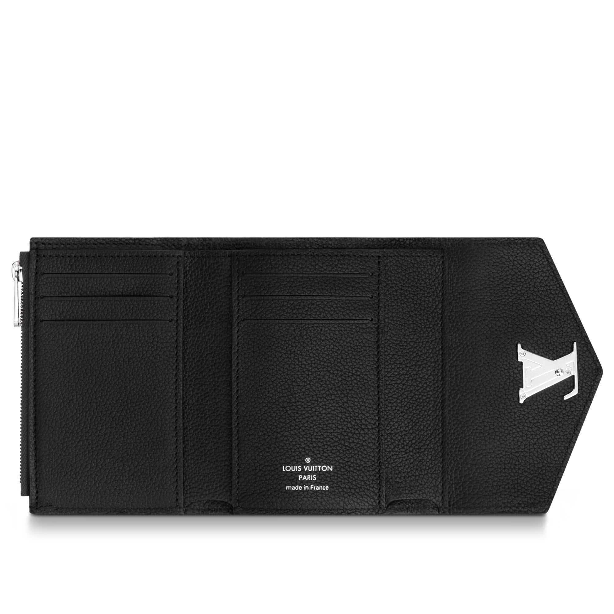 LV MyLockMe Compact Wallet in Noir - Stylish & Secure Card Holder for Everyday Use, Travel, and Gifting