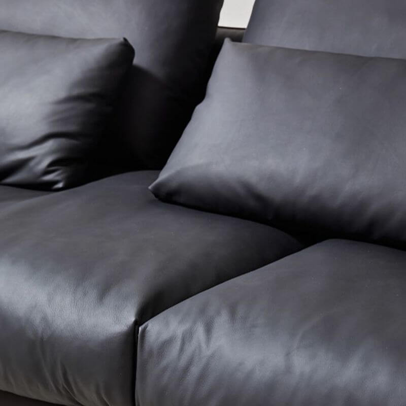 Premium Ink Standard Sofa with Armrest & Hidden Support - Modern Living Room Furniture for Home & Office Comfort