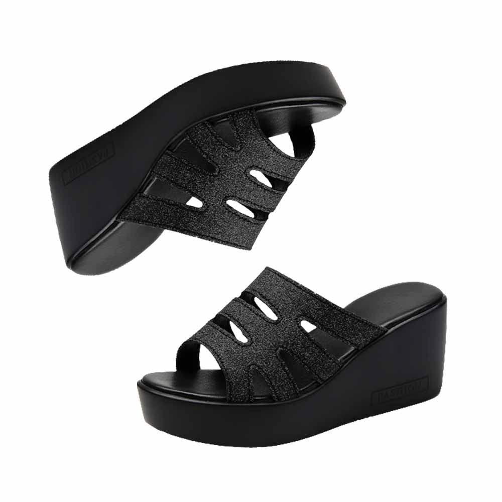 Women's Platform Sandals - Comfortable Casual Wedge Heel Summer Shoes for Beach, Vacation & Outdoor Walking | Fashionable Slip-On Sandals for Women