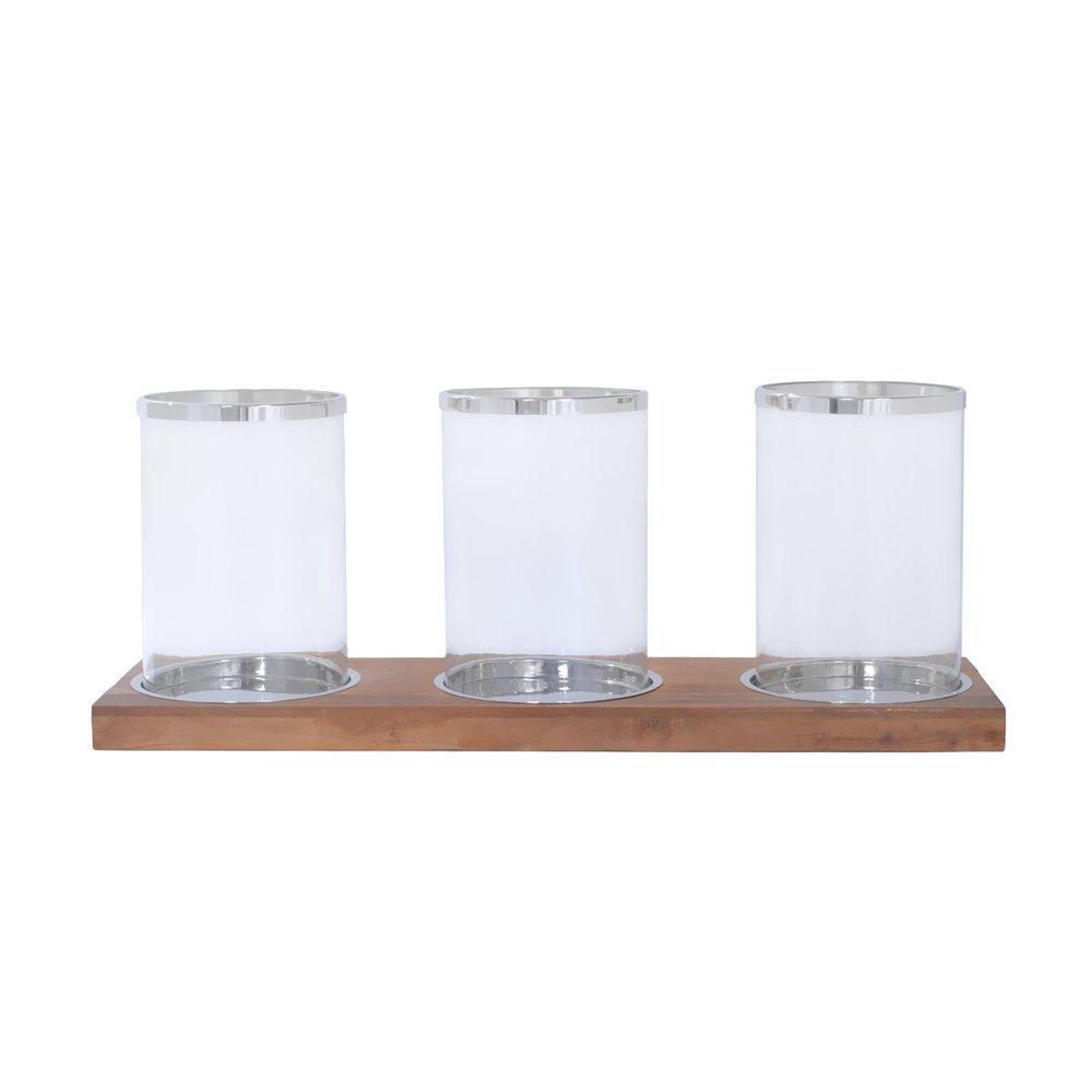 Vintage Large Wooden Candle Holder for Home Decor - Rustic Indoor Table Centerpiece for Dining Room, Wedding, Romantic Dinner & Cozy Ambiance