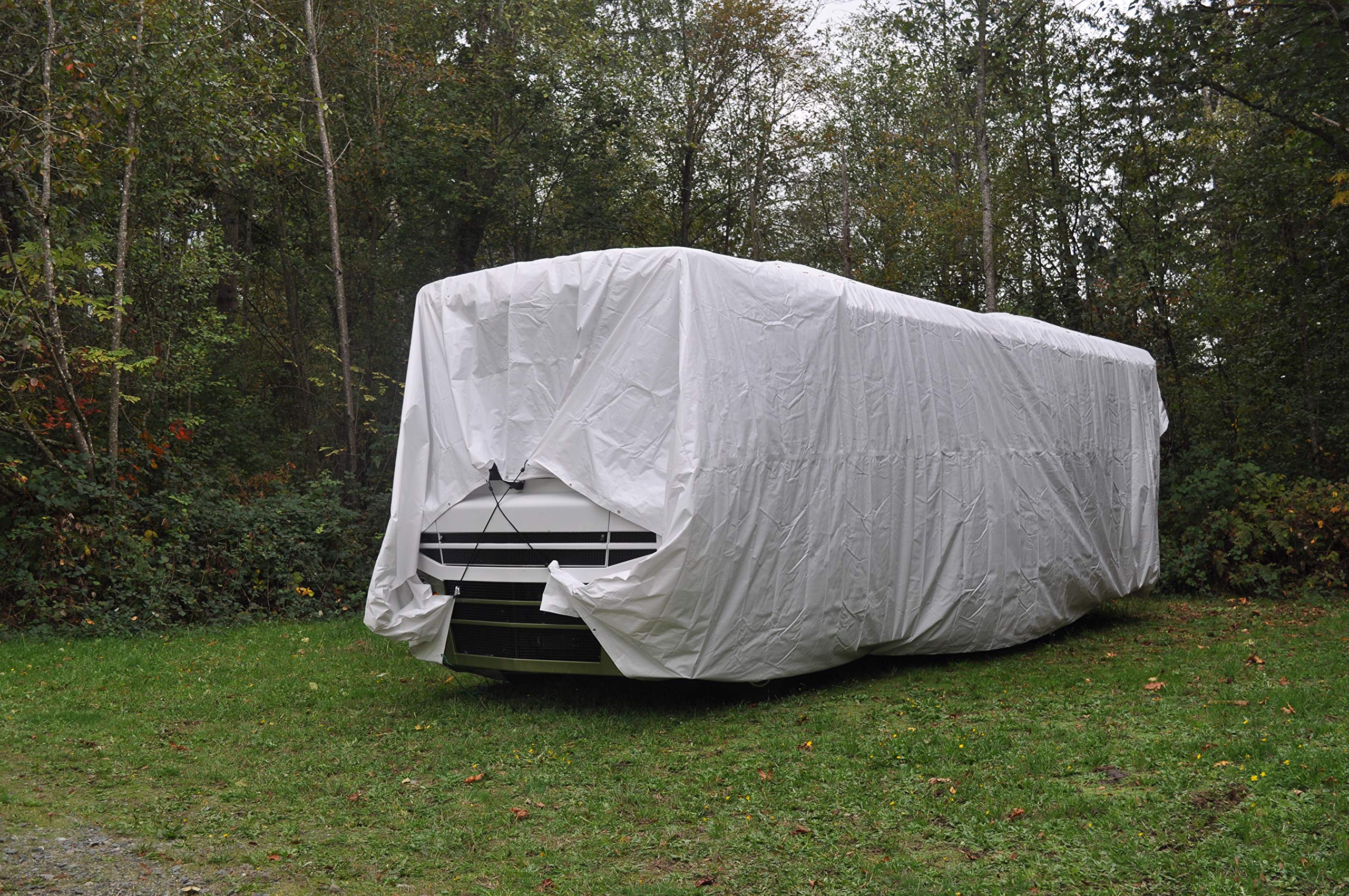 8' x 10' Heavy Duty White Tarp - 10-Mil Waterproof Polyethylene Cover for Outdoor Use, Camping, Construction, and Equipment Protection
