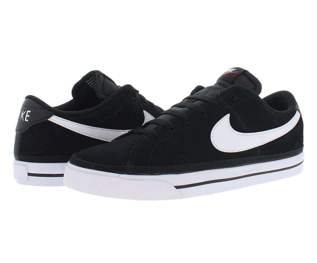 Nike Court Legacy Suede Men's Sneakers - Classic White & Black Tennis Shoes for Casual Wear & Sports | Durable Comfort for Everyday Use, Gym & Street Style