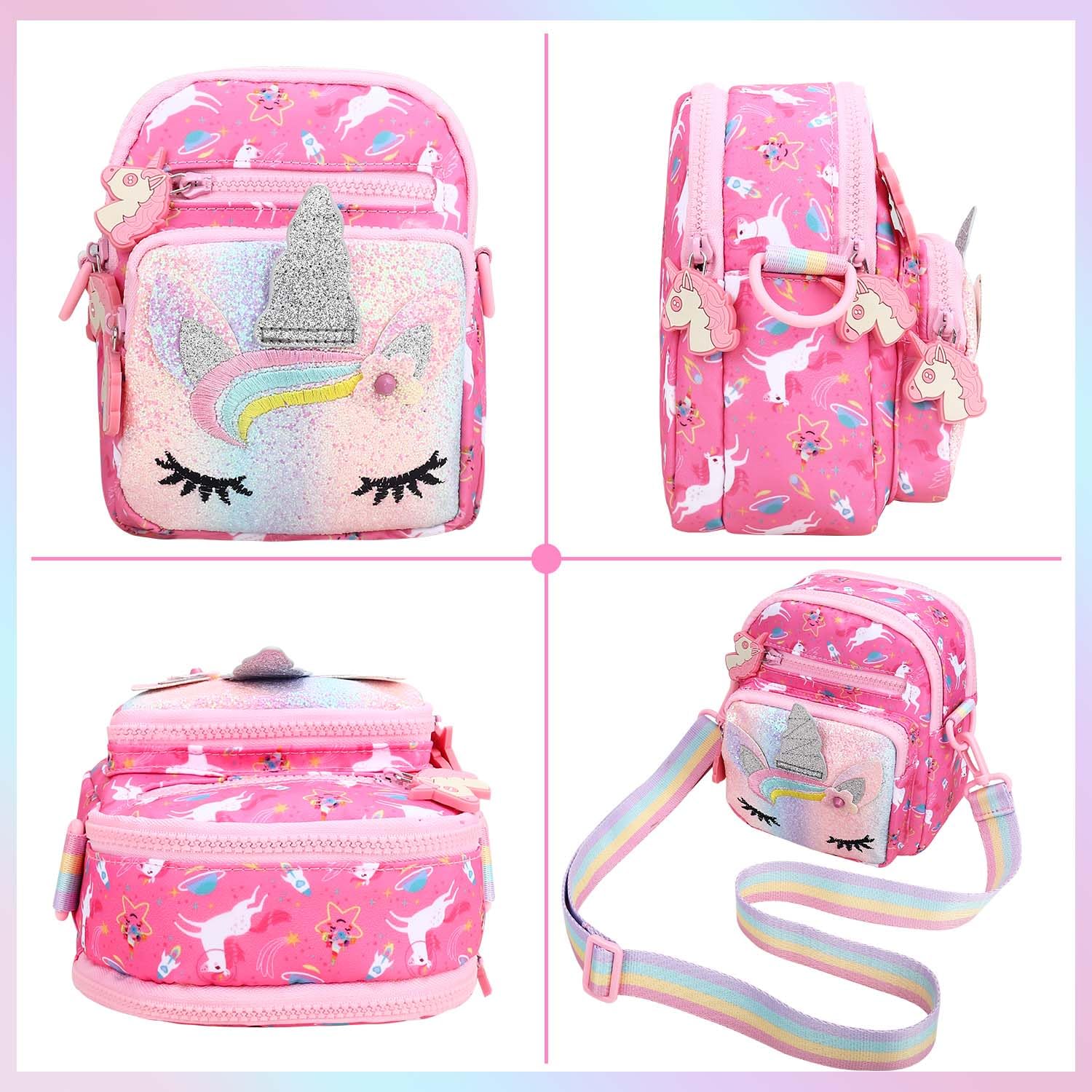 Stylish Girls Crossbody Bags for Kids Age 3-12 - Cute & Durable Purses for Little Girls - Perfect Birthday Gifts, School Accessories & Travel Essentials