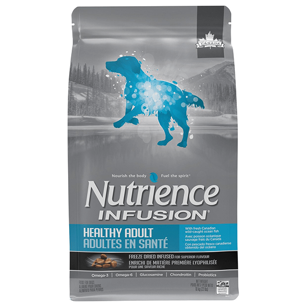 Nutrience Infusion Healthy Adult Ocean Fish Recipe Dry Dog Food - High Protein Grain-Free Kibble for Medium & Large Breed Dogs - Perfect for Active Pets & Daily Nutrition