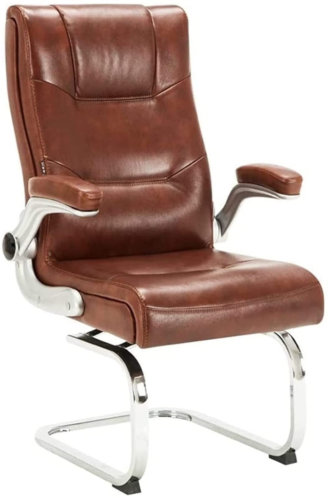 Premium Ergonomic Leather Office Chair - Adjustable High Back Executive Computer Desk Chair with Lumbar Support & Swivel Base - Perfect for Home Office, Gaming & Workspaces (Brown)