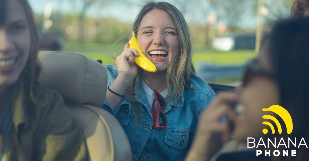 Banana Phone Bluetooth Handset - Wireless Headset for iPhone & Android Phones (3-Pack) - Perfect for Office, Home & Car Hands-Free Calling