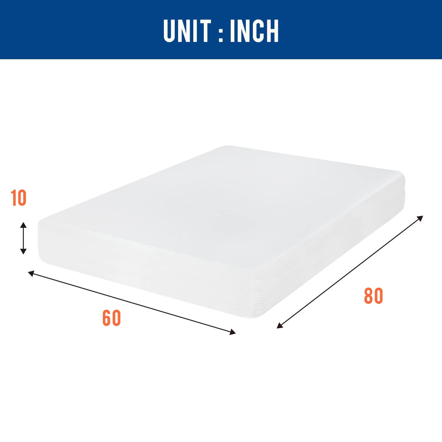 FDW 10 Inch Gel Memory Foam Mattress - Medium-Firm Queen Size for Pressure Relief & Cool Sleep - CertiPUR-US Certified Mattress in a Box - Perfect for Kids & Adults Bedroom, Guest Room, or Dorm