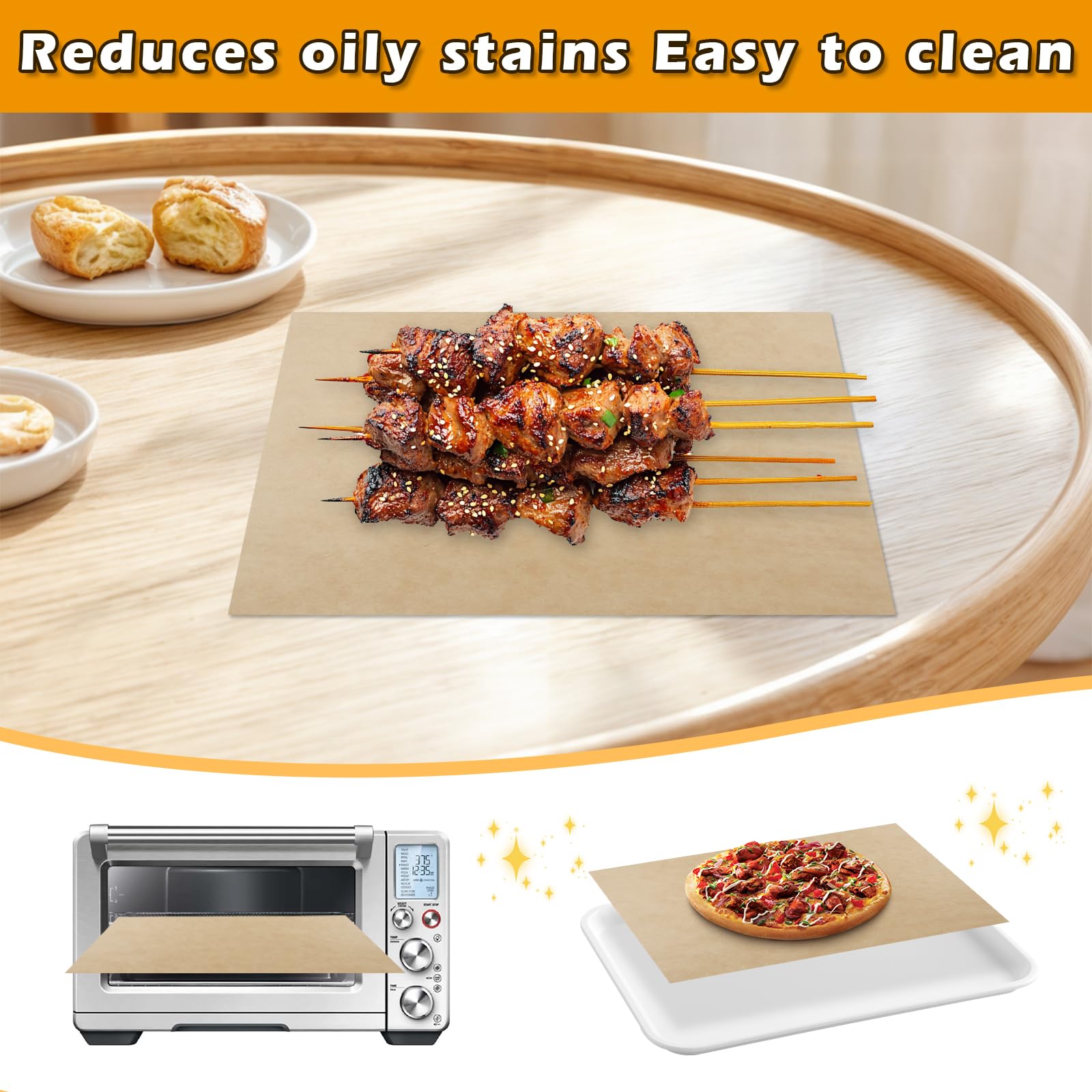 110PCS Unbleached Air Fryer Liners - 11