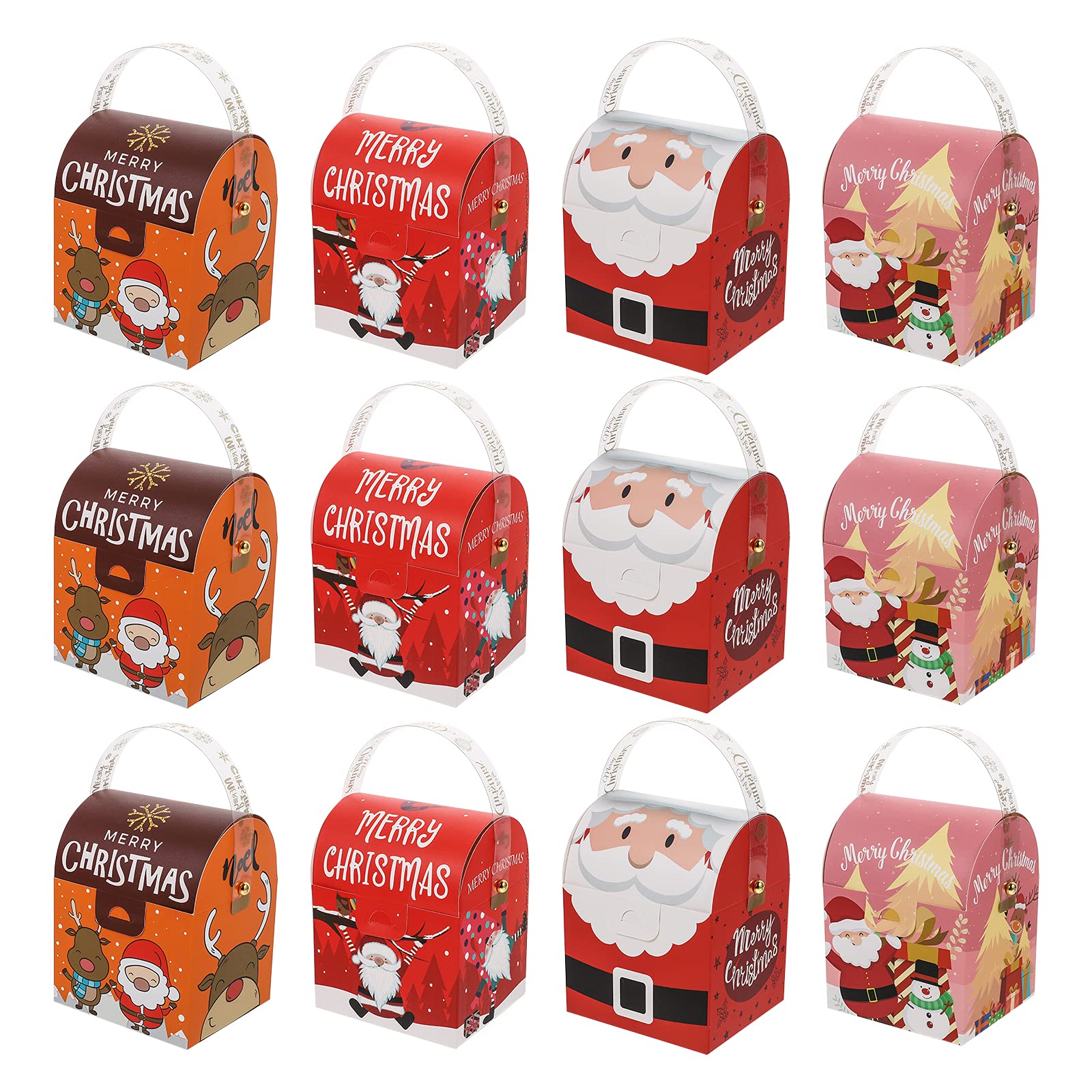 12Pcs Christmas Eve Apple Gift Boxes - DIY Candy Packaging for Holiday Parties, Festive Decorations & Ornaments | Perfect for Christmas Gifts, Home Decor & Party Favors