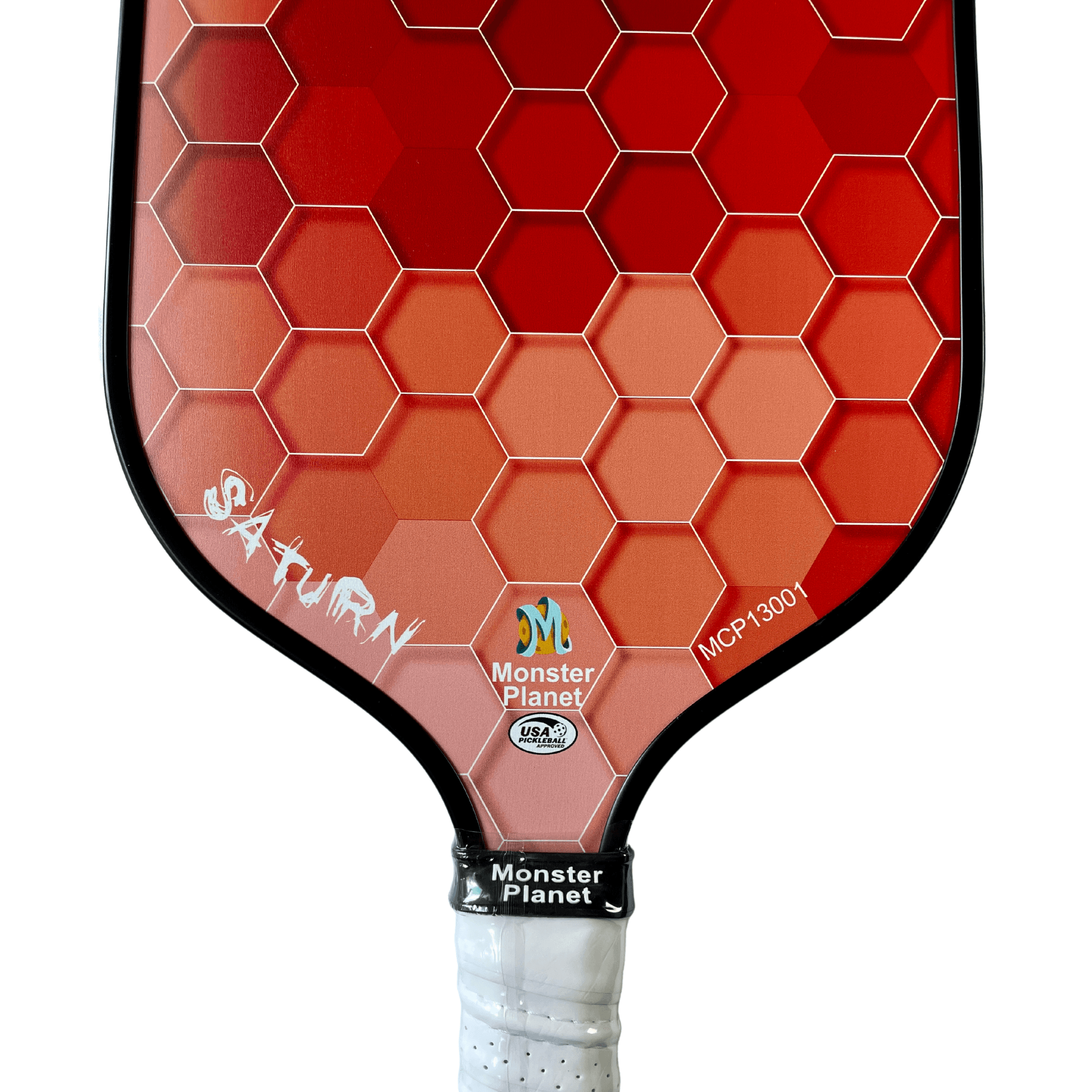 Monster Planet Saturn 13mm Carbon Fiber Pickleball Paddle - Professional Tournament Grade Paddle for Indoor/Outdoor Play