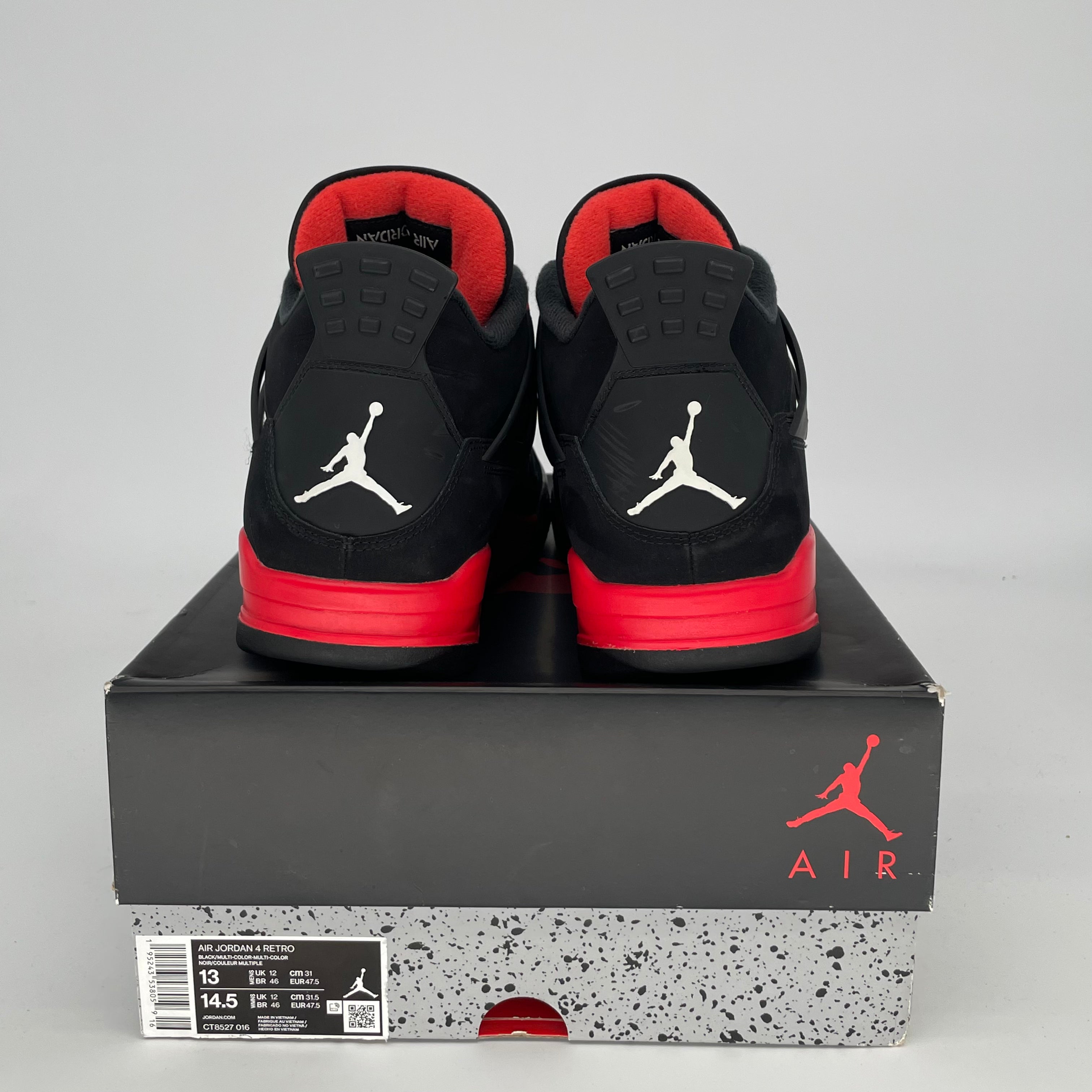 AIR JORDAN 4 Retro Red Thunder Men's Basketball Shoes Size 13 - Style CT8527-016 | Authentic Sneakers for Sports, Streetwear & Sneaker Collection