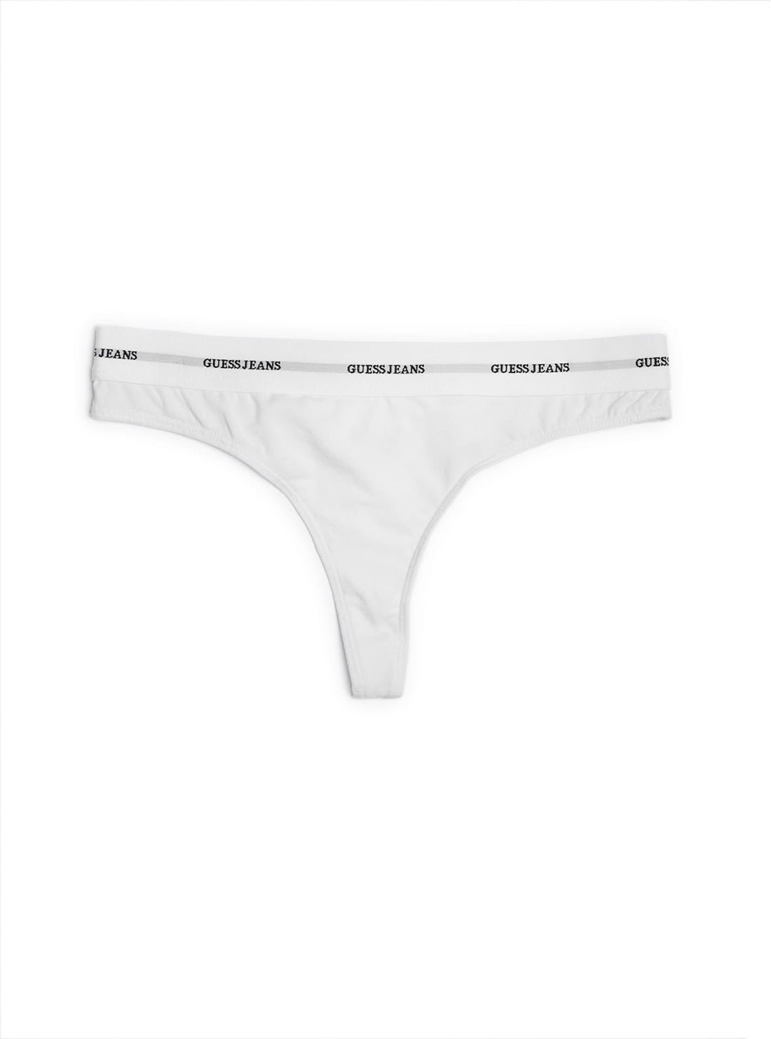 Guess Women's White Cotton Thong Underwear - Comfortable & Breathable for Everyday Wear, Lounge & Sleep