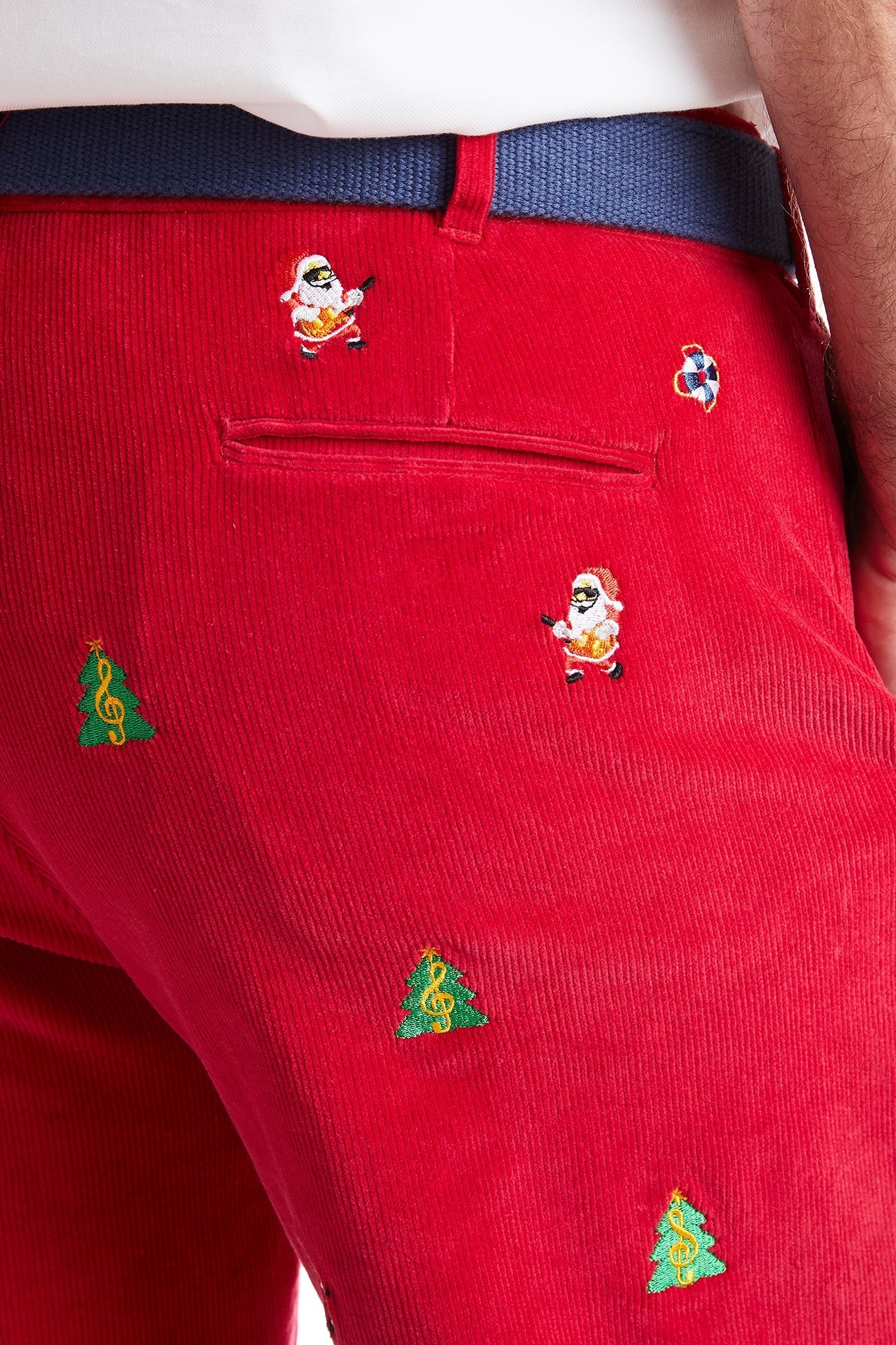 Beachcomber Corduroy Pants in Crimson Red - Stylish Christmas Holiday Outfit for Women | Perfect for Parties, Family Gatherings & Festive Events